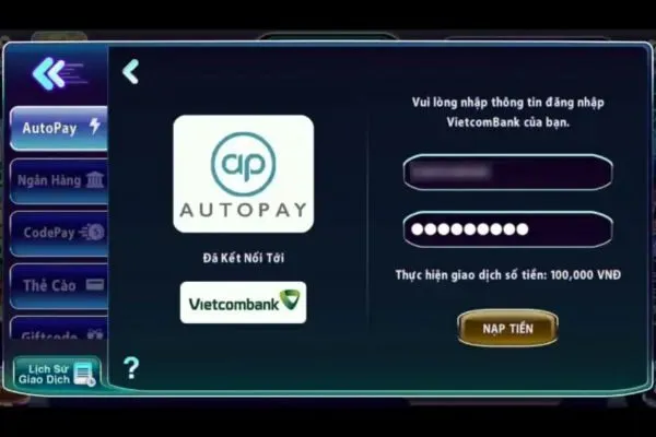 Nạp Tiền Vào Tài Khoản
